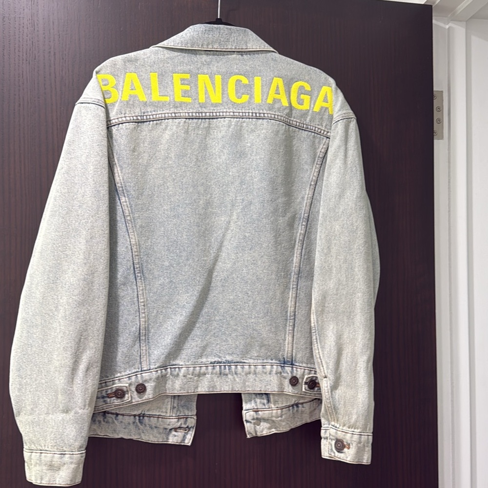 Balenciaga Women’s Oversized Distressed Denim Jacket - Picture 3 of 8